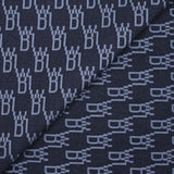 Jacquard polyviscose initiales fond marine
