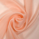 Mousseline de 100% soie unie rose pêche