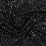 Maille côtelée rayé lurex noir