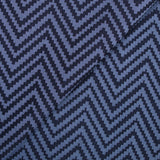 Jacquard polyviscose chevron fond marine