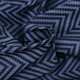 Jacquard polyviscose chevron fond marine