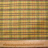 Polyester cardé Elodie moutarde et vert