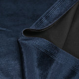 Midnight blue heat-bonded velvet jersey