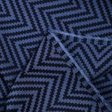 Jacquard polyviscose chevron fond marine