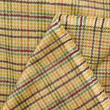 Polyester cardé Elodie moutarde et vert