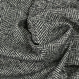Black and white chevron mixed wool