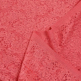 Dentelle polyester fantaisie corail