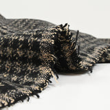 Polyester cardé Fyona beige et noir