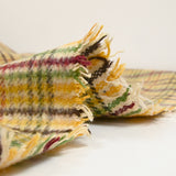 Polyester cardé Elodie moutarde et vert