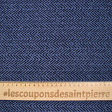 Jacquard polyviscose trait fond marine