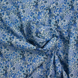 Cotton print Matilde blue flowers per meter