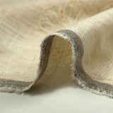 Linen viscose embroidered openwork sequins flowers string background