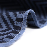 Jacquard polyviscose chevron fond marine