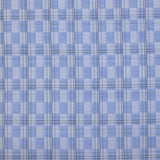 Popeline polycoton tissée-teinte à carreaux Ismaël fond bleu