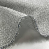 Popeline polycoton imprimée carreaux en pointillisme fond gris chiné