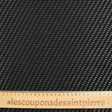 Jacquard de laine mélangée diagonale argentée fond noir