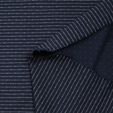 Milano polyviscose knit double stripe navy background