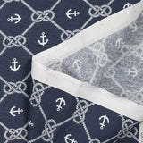 Polycotton printed knot and ink navy background