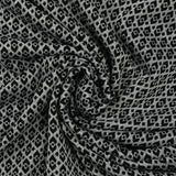 Malla Milano poliviscosa Lurex gris esmeralda real