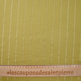 Voile de viscose rayé lurex Roxanne vert olive