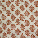 Double gaze matelassée double face indien Noida fond marine et écru au mètre