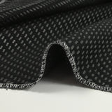 Jacquard de laine mélangée diagonale argentée fond noir