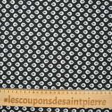Jacquard Polyviscose Water Drop de fondo negro