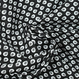 Jacquard Polyviscose Water Drop de fondo negro