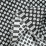 Jacquard Polyviscose Water Drop de fondo negro