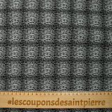 Jacquard polyviscose artistique fond noir