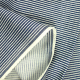 Jean's coton rayé bleu et écru