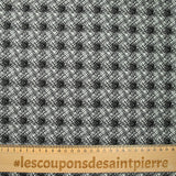 Jacquard polyviscose abstrait fond noir