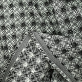 Jacquard polyviscose abstrait fond noir