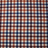 Polyviscose tissée-teinte à carreaux Victor brique, bordeaux et marine