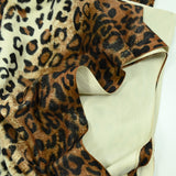 Fausse fourrure poils mi-longs léopard