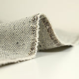 Polyviscose natté motifs floraux floqués gris
