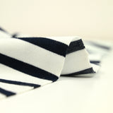 Jersey polyviscose marinière blanc et marine