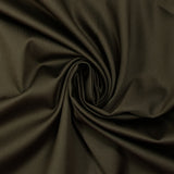Popeline de coton satinée terre d'ombre
