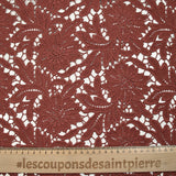 Guipure de coton Daphné brique