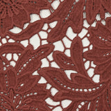 Guipure de coton Daphné brique