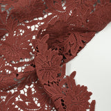 Guipure de coton Daphné brique