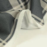 Coton à carreaux gris anthracite