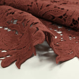 Guipure de coton Daphné brique