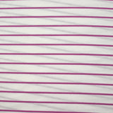 Striped cotton jersey orchid white background