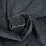 Velours polyester fines côtes gris acier