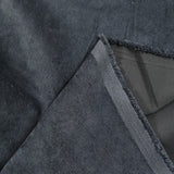 Velours polyester fines côtes gris acier