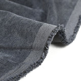 Velours polyester fines côtes gris acier