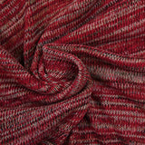 Maille tricot polycoton rayé rouge