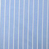 Satin de polyviscose tissé-teint rayé fond bleu ciel
