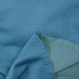 Molleton de coton french terry bleu acier